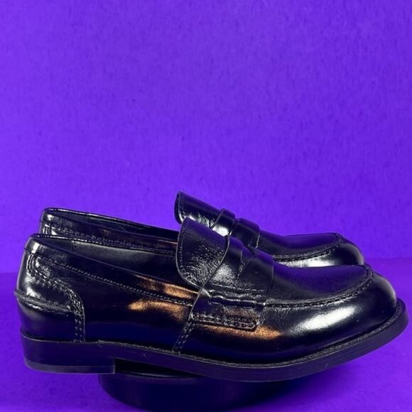 Jeffrey Campbell Women's Black Leather Loafers Shoe‎ Size 6.5 - Picture 2 of 9